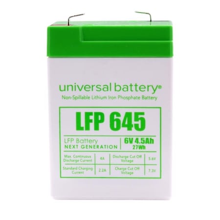 Universal Power Group UNIVERSAL BATTERY LITHIUM 4.5AH 87420